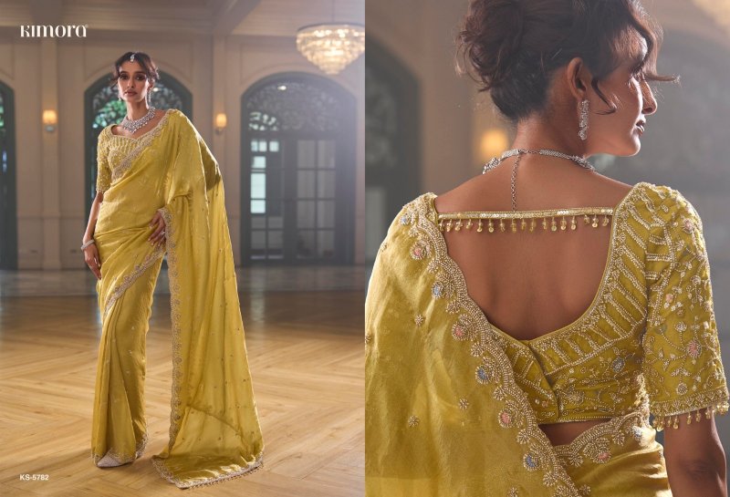 Iconic Vol 5 By Kimora Fancy Fabric Designer Beads Work Saree